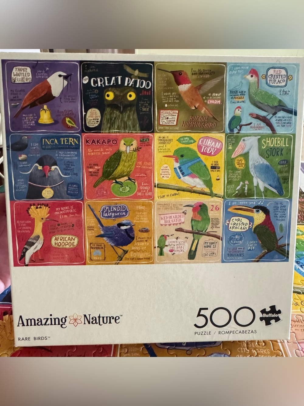 Amazing Nature Rare Birds 500pc Jigsaw Puzzle. Buffalo Games